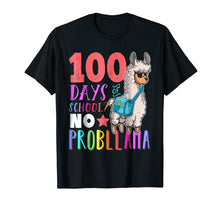 Load image into Gallery viewer, 100 Days of School No Probllama Llama Shirt Llama Gift Girls
