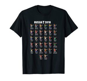 Dabbing Soccer Boys Shirt, All 32 World Teams Flags T-Shirt