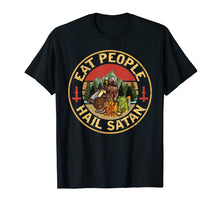 Load image into Gallery viewer, Eat People Hail Satan Bear Holding Beer Glass Camping Tshirt
