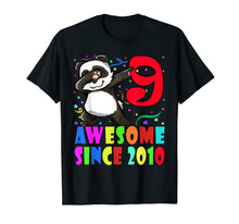 Load image into Gallery viewer, Born In 2010 9th Birthday Shirt Girl Boy Dabbing Panda Bday
