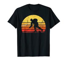 Load image into Gallery viewer, Vintage Retro Ice Hockey Player Silhouette Sun T-shirt Gift
