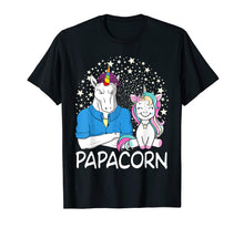 Load image into Gallery viewer, Mens Papacorn Unicorn Dad And Baby daddy Fathers Day T-Shirt
