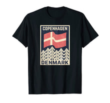 Load image into Gallery viewer, Copenhagen Denmark TShirt - Danish Flag Vintage Tee
