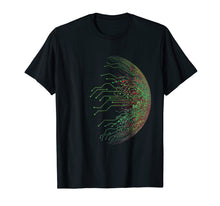 Load image into Gallery viewer, Abstract Circuit Board World Binary T-Shirt
