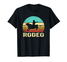 Load image into Gallery viewer, Vintage Rodeo TShirt Bull Riding Sunset
