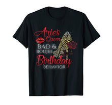 Load image into Gallery viewer, Aries Queen bad &amp; boujee birthday behavior high heel Tshirt
