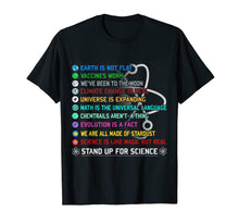 Load image into Gallery viewer, Earth is not flat Vaccines work T-shirt
