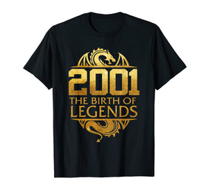 2001 The Birth Of Legends Gift For 18 Yrs Years Old 18th