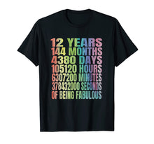Load image into Gallery viewer, Kids 12 Years Old 144 Months TShirt 12th Birthday Gift Ideas
