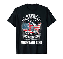 Load image into Gallery viewer, Mens Never Underestimate Mountain Bike Rider T-Shirt
