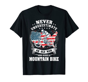Mens Never Underestimate Mountain Bike Rider T-Shirt