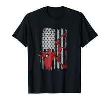 Load image into Gallery viewer, Elk Hunting Shirt - Vintage American Flag for Bow Hunters
