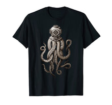 Load image into Gallery viewer, Retro SCUBA Deep Sea Octopus Release the Kraken T-shirt
