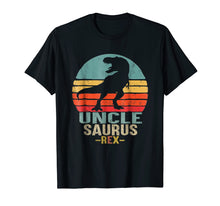 Load image into Gallery viewer, Unclesaurus T Shirt T Rex Uncle Saurus Dinosaur Men
