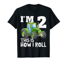 Load image into Gallery viewer, Kids Farm Tractor 2nd Birthday Party Shirt Two Years Old
