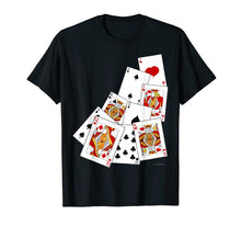 Load image into Gallery viewer, Poker Playing Card T-Shirt Ace King Queen Jack
