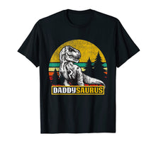 Load image into Gallery viewer, Daddysaurus T Shirt T Rex Daddy Saurus Dinosaur Mom Dad
