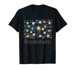 Blockchain Cryptocurrency T-shirt BitCoin Crypto BTC Gift