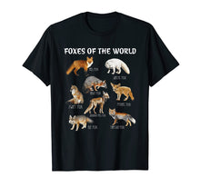 Load image into Gallery viewer, Foxes Of The World Funny Fox Animals Educational T Shirt
