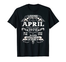 Load image into Gallery viewer, April 1978 41st Birthday Gift 41 Year Old For Men Women
