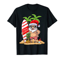 Load image into Gallery viewer, Christmas in July Santa Hawaiian Surfing T Shirt Summer Surf
