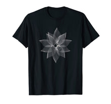 Load image into Gallery viewer, Fractal Art Geometry Moire style Sacred Lotus Flower t-shirt
