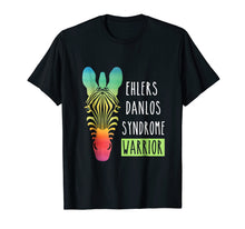 Load image into Gallery viewer, Ehlers Danlos Syndrome Warrior T-Shirt EDS Awareness Zebra
