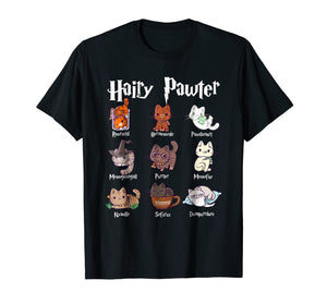Hairy Pawter Cute Potter Cats T-Shirt For Women