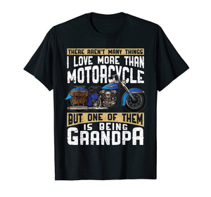 Mens Best Grandpa Biker Motorcycle T Shirt Gift For Grandfather