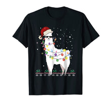 Load image into Gallery viewer, Christmas Llama Santa Hat Ugly Xmas Tree Alpaca Shirt

