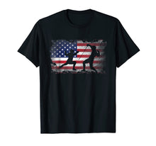 Load image into Gallery viewer, Fencing T Shirt American Flag USA Patriotic Player Gift
