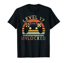 Load image into Gallery viewer, Level 17 Unlocked Vintage T-Shirt Celebrate 17th Wedding
