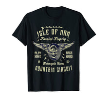 Load image into Gallery viewer, Isle Of Man TT Racing T-Shirt Vintage Biker Wings Wheel
