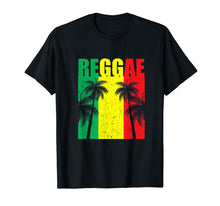 Load image into Gallery viewer, Reggae Flag Jamaican Vacation T-Shirt Gift with Palm Trees
