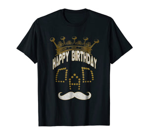 Happy birthday DAD T-SHIRT cute mustache skull