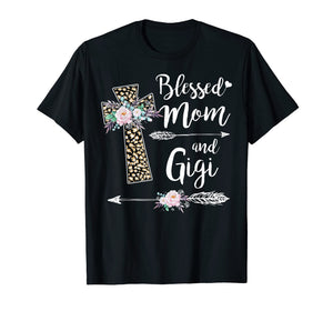 Blessed To Be Called Mom And Gigi Tshirt Funny Gigi Gift