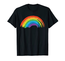Load image into Gallery viewer, Vintage Retro Rainbow T-Shirt - Classic Distressed Design
