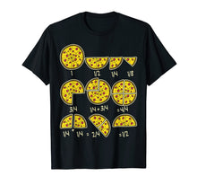 Load image into Gallery viewer, Pizza Salami Cheese Quick Maths Fractions Teacher School Tee
