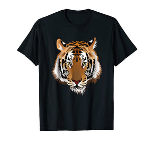Tiger Head T-Shirt Animal Protection Cool Vintage Retro Tee
