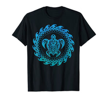 Load image into Gallery viewer, Sea Turtle Hawaii Ocean Blue Tribal Hawaiian Gift T-Shirt
