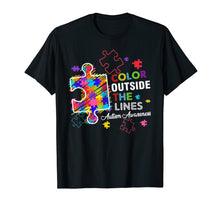 Load image into Gallery viewer, Autism Awareness T shirt Colour Outside The Line
