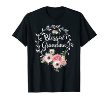 Load image into Gallery viewer, Blessed Grandma T-Shirt with floral, heart Mother&#39;s Day Gift
