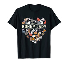 Load image into Gallery viewer, Crazy Bunny Lady Rabbit Lover Funny Cute Shirt Gift
