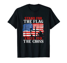 Load image into Gallery viewer, Stand For the Flag Kneel For the Cross T Shirt - Christian
