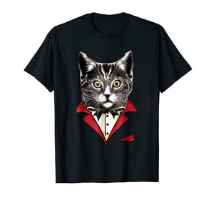Funny Cat Wearing Tuxedo Graphic Cats Lover Gift T-Shirt
