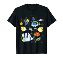 Load image into Gallery viewer, Tropical fish aquarium under ocean t-shirt
