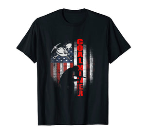 Coal Miner T-shirt, Coal Miner Flag 4th July T-shirt