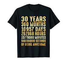 Load image into Gallery viewer, 30 Years Old 30th Birthday Gold Vintage T Shirt 360 Months
