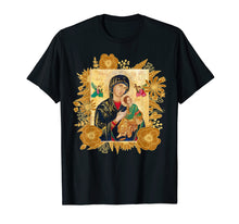 Load image into Gallery viewer, Our Lady of Perpetual Help Virgin Mary Catholic Icon T-Shirt
