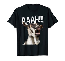 Load image into Gallery viewer, Halloween Screaming Goat AAAH!!! - Funny Crazy Goat T Shirt
